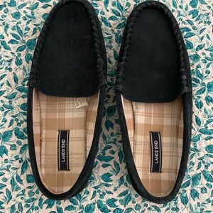 Lands' End Navy Blue Loafers Slip-On Shoes 11